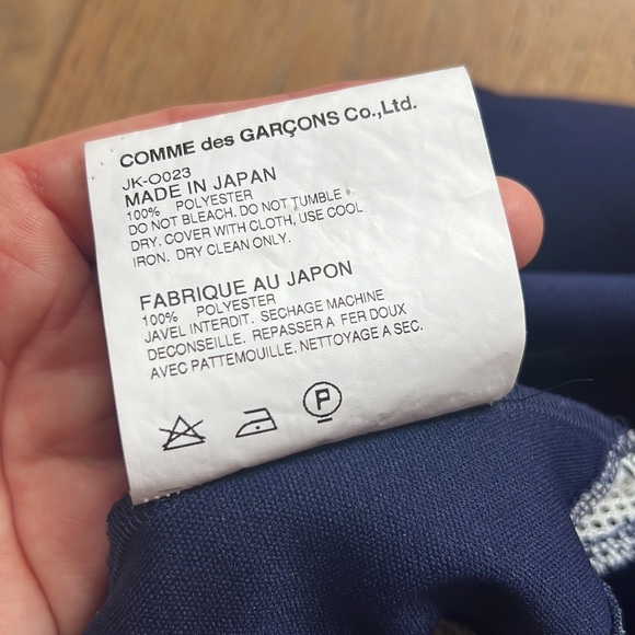 Junya Wantanabe Comme des Garcons neoprene mesh panel dress, blue and white - Picture 10 of 10